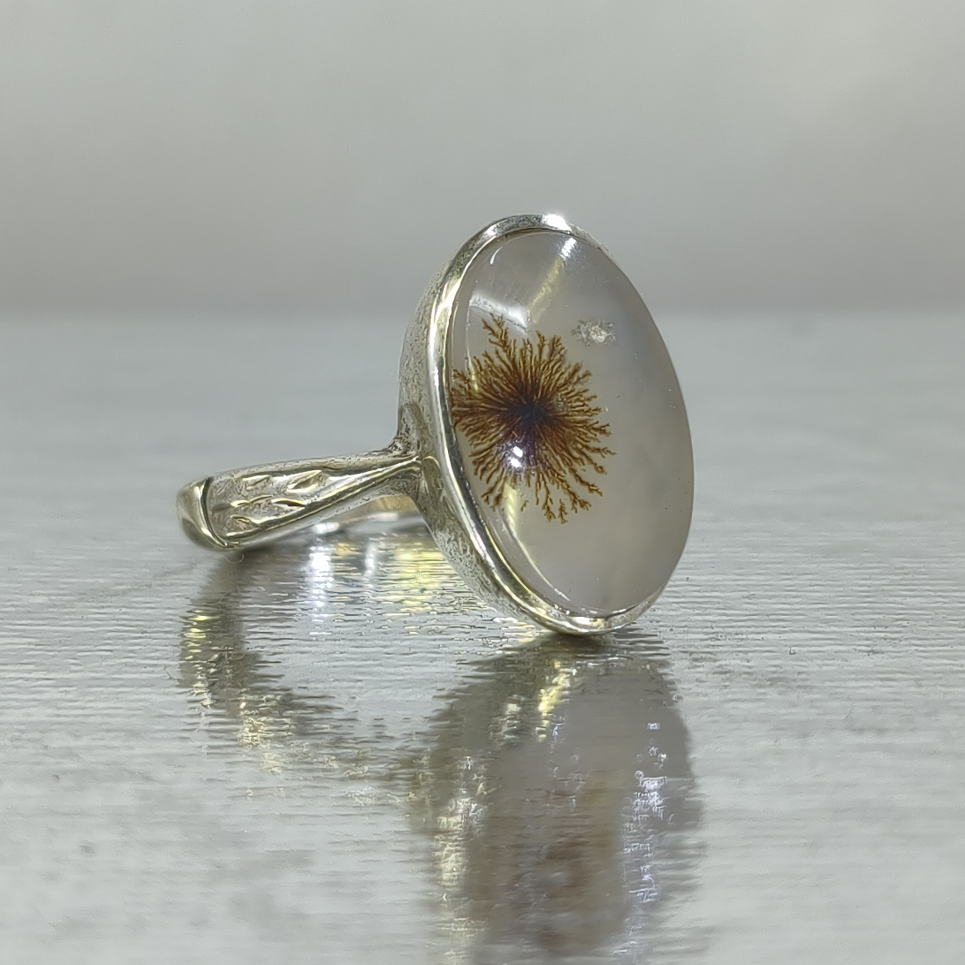 انگشتر نقره دست ساز اسپرت شجر قائن