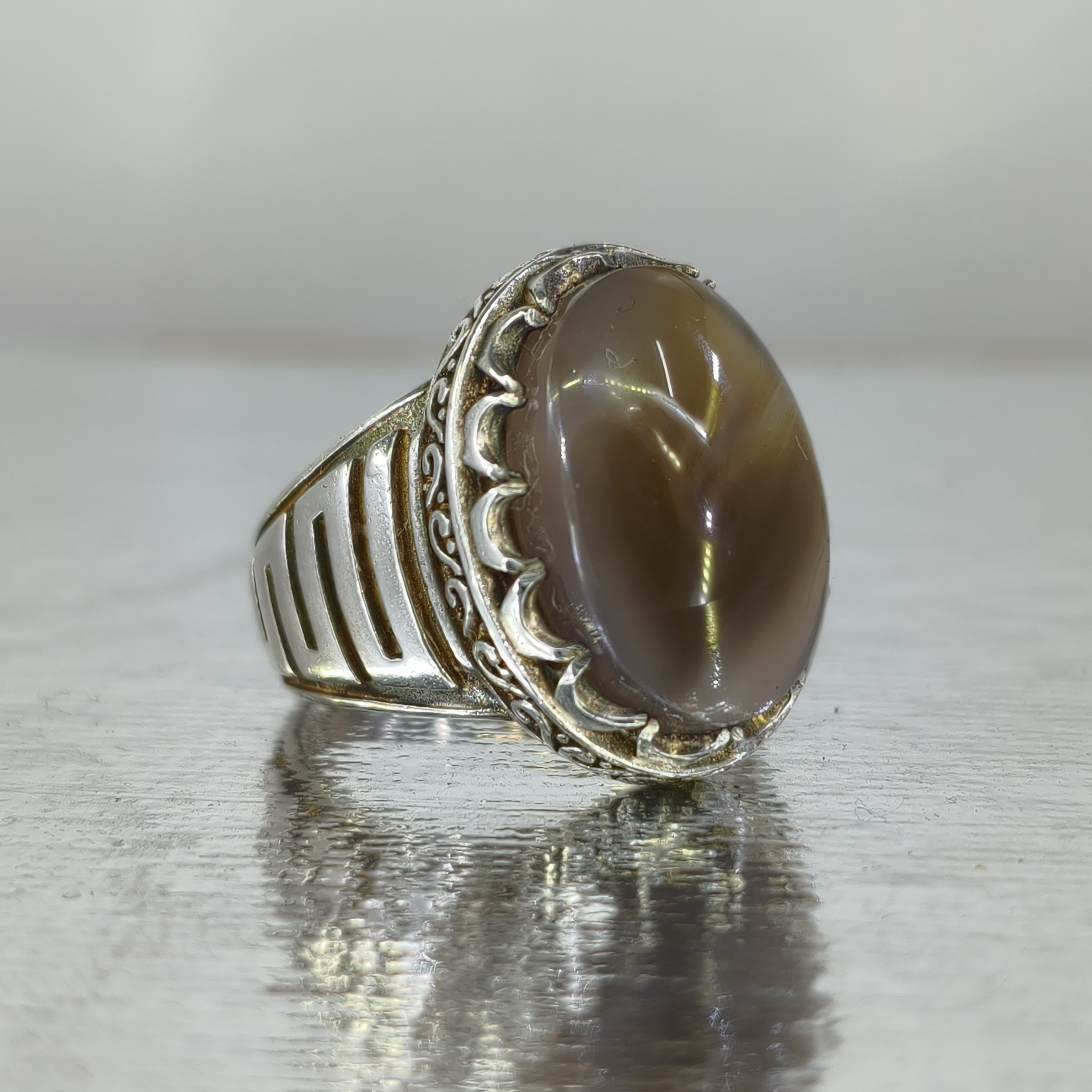 انگشتر مردانه عقیق سلیمانی